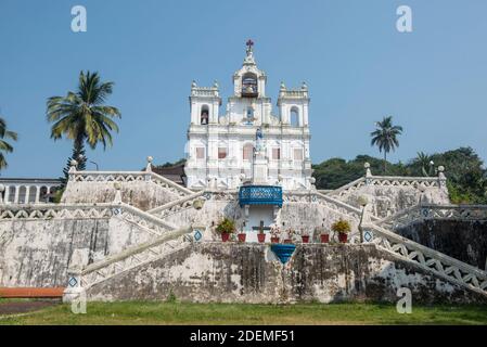 Goa/ Indien 09 November 2020 Unsere Liebe Frau von der Unbefleckten Empfängnis Kirche Diese Kirche befindet sich im Herzen von Panjim Die Stadt ist eine der ältesten Kirchen Stockfoto