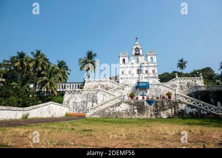 Goa/ Indien 09 November 2020 Unsere Liebe Frau von der Unbefleckten Empfängnis Kirche Diese Kirche befindet sich im Herzen von Panjim Die Stadt ist eine der ältesten Kirchen Stockfoto