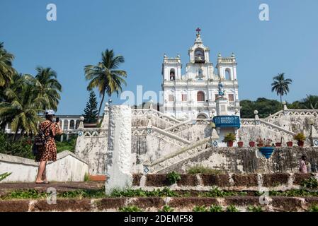 Goa/ Indien 09 November 2020 Unsere Liebe Frau von der Unbefleckten Empfängnis Kirche Diese Kirche befindet sich im Herzen von Panjim Die Stadt ist eine der ältesten Kirchen Stockfoto