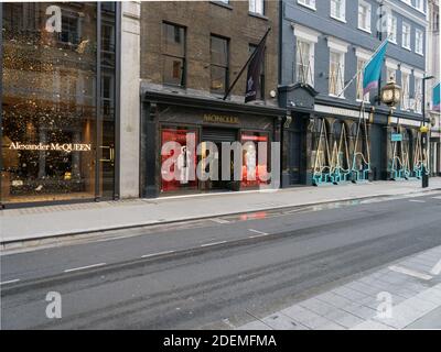 GROSSBRITANNIEN / England / London / Lockdowns waren für viele Luxushändler in der Old Bond Street ein schwerer Schlag. Stockfoto