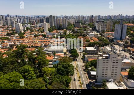 Die Luftaufnahme der Stadt Sao Paulo. Stockfoto