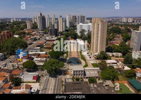 Die Luftaufnahme der Stadt Sao Paulo. Stockfoto