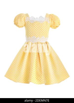 Sommerkleid für Mädchen in gelb Stockfoto