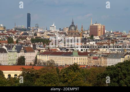 Blick von der Gloriette über die Dächer von Wien, Österreich, Europa Blick über Wien, Österreich, Europa Stockfoto