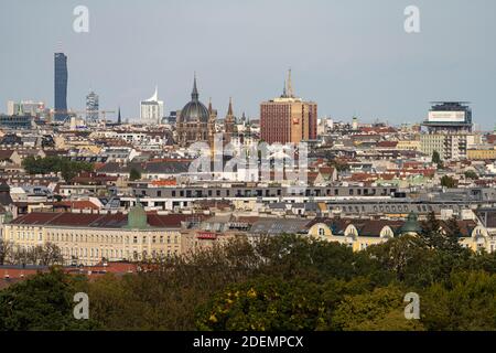 Blick von der Gloriette über die Dächer von Wien, Österreich, Europa Blick über Wien, Österreich, Europa Stockfoto