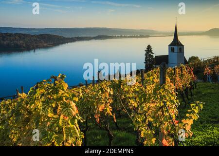 Geographie / Reisen, Schweiz, Ligerz am Bielrsee, Bern, Additional-Rights-Clearance-Info-not-available Stockfoto