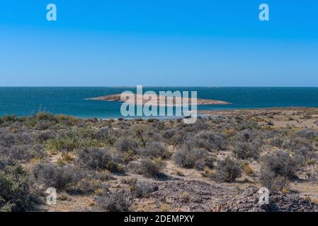 Landschaft an der patagonischen Atlantikküste in Argentinien Stockfoto