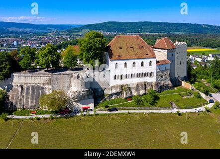 Schloss Lenzburg, Stadt Lenzburg, Kanton Aargau, Schweiz / Schloss Lenzburg, Lenzburg, Kanton Aargau, Schweiz Stockfoto