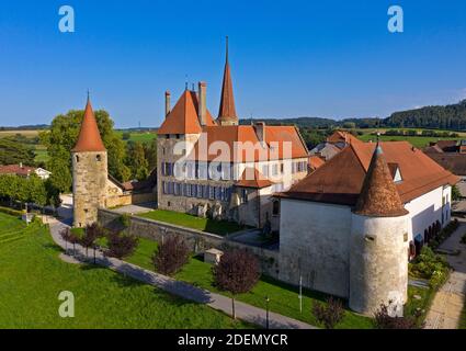 Schloss Avenches, Chateau d’Avenches, Avenches, Kanton Waadt, Schweiz / Avenches Castle, Chateau d’Avenches, Avenches, Kanton Waadt, Schweiz Stockfoto