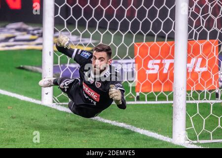 Frantisek Plach von Piast in Aktion gesehen während der polnischen PKO Ekstraklasa League Spiel zwischen Legia Warszawa und Piast Gliwice im Marschall Jozef Pilsudski Legia Warschau Municipal Stadium. (Endstand; Legia Warszawa 2:2 Piast Gliwice) Stockfoto