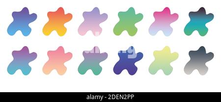 Punkte vektorenfarbener Verlauf auf weißen Hintergrund Stockfoto