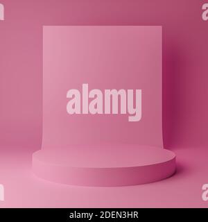 Szene für die Präsentation von Produkt oder Kosmetik Display-Design. Abstrakt geometrisch geformte Podium Hintergrund. 3d-Rendering Stockfoto