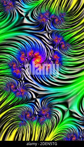 Abstrakte 3d Blume fraktal. 3d-Illustration Stockfoto
