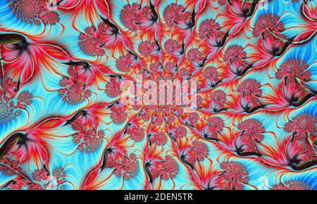 Abstrakte 3d Blume fraktal. 3d-Illustration Stockfoto