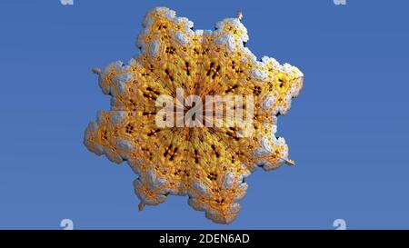 Buddhistisches hindu-Mandala in Form eines runden Ornaments. 3d-Illustration Stockfoto