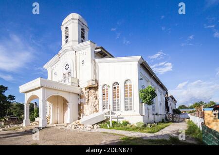 Kirchenschäden durch Erdbeben in Bohol, Philippinen Stockfoto