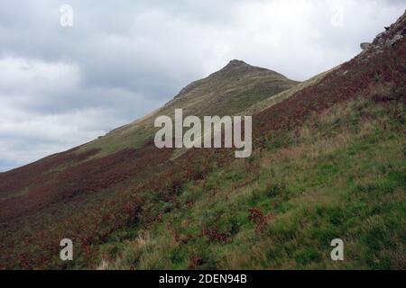 Der Gipfel Rocky Tor von 'Pikeawassa' auf dem Wainwright 'Steel Knotts' von Howe Grain in Martindale, Lake District National Park, Cumbria, England, UK. Stockfoto