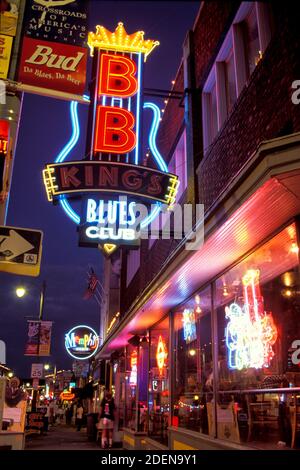 Nordamerika, USA, Amerikaner, Süden, Süden, Tennessee, Memphis, Beale Street, BB King, Blues Club Stockfoto