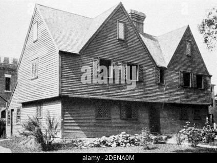 Das John ward House ist ein National Historic Landmark an 132 Essex Street in Salem, Massachusetts, USA. Stockfoto