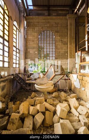 Kirchenschäden durch Erdbeben in Bohol, Philippinen Stockfoto