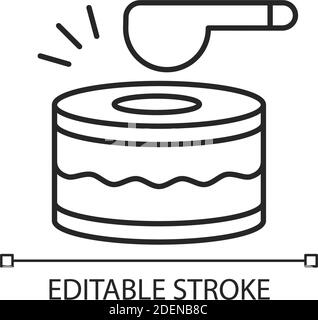 Lineares Symbol für Trommeln Stock Vektor