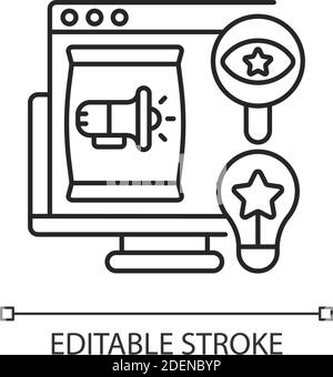 Lineares Symbol für Markenerkennung Stock Vektor