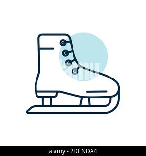Vektor-Symbol für Skateschuhe. Winterschild. Graph Symbol für Reise-und Tourismus-Website und Apps Design, Logo, App, UI Stock Vektor