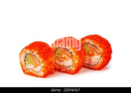 Drei california Rollen auf weiß Stockfoto