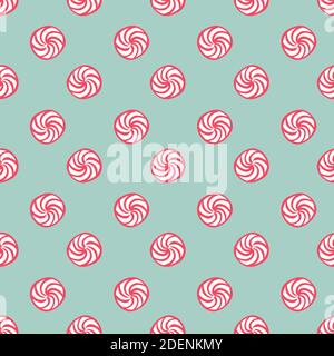 Mint Bonbons Polka Punkte nahtlose Vektor-Muster Stock Vektor