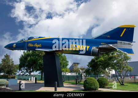 U.S. Navy Blue Angels F-4J Phantom II Jet Stockfoto