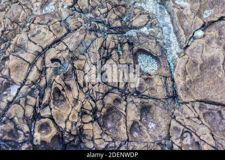 Felsformation an einem Strand in Baler, Philippinen Stockfoto