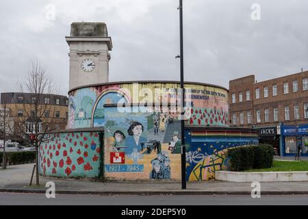 Das Violette Szabo Memorial im Stockwell Memorial Garden in South London. Foto von Sam Mellish Stockfoto