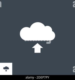 Cloud Storage-bezogene Vektor glyph Icon. Stock Vektor