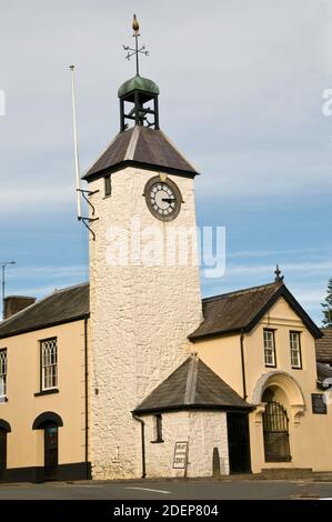 Das alte Rathaus in Laugharne, Südwales. Stockfoto