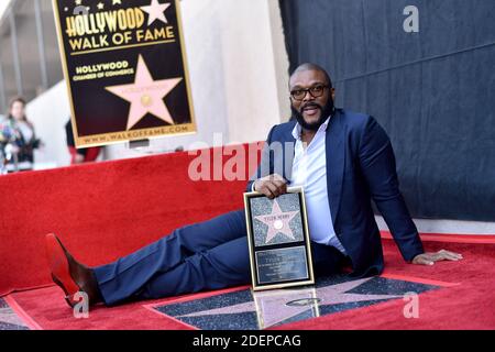 Tyler Perry wurde am 01. Oktober 2019 auf dem Hollywood Walk of Fame in Los Angeles, CA, USA, mit einem Star geehrt. Foto von Lionel Hahn/ABACAPRESS.COM Stockfoto