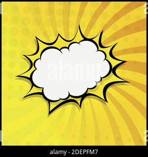 Orange Comic-Zoom mit Linien und Leuchten - Vektor-Illustration Stock Vektor