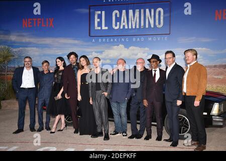 Vince Gilligan, Charles Baker, Krysten Ritter, Matt Jones, Betsy Brandt, Aaron Paul, Dean Norris, Jonathan Banks, Giancarlo Esposito, Bryan Cranston und Jesse Plemons besuchen die Premiere von Netflix's 'El Camino: A Breaking Bad Movie' am 07. Oktober 2019 in Los Angeles, CA, USA. Foto von Lionel Hahn/ABACAPRESS.COM Stockfoto