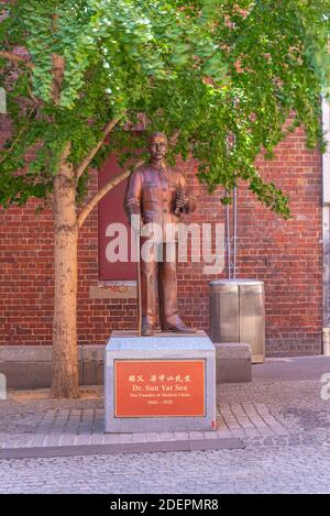 Statue von Dr. Sun Yat Sen in Melbourne, Australien Stockfoto