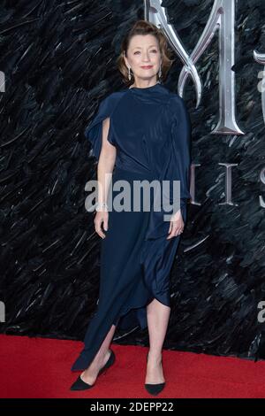 Lesley Manville bei der Premiere von Maleficent: Mistress of Evil im Odeon IMAX Waterloo in London, England am 09. Oktober 2019. Foto von Aurore Marechal/ABACAPRESS.COM Stockfoto