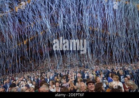 Eröffnungszeremonie des 11. Lyon Lumiere Festivals in der Halle Tony Garnier in Lyon, Frankreich am 12. Oktober 2019. Foto von Julien Reynaud/APS-Medias/ABACAPRESS.COM Stockfoto