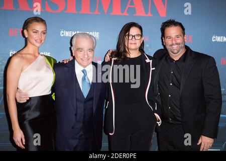 Lala Kent, Martin Scorsese, Emma Tillinger Koskoff und Randall Emmett besuchen am 17. Oktober 2019 die Pariser Premiere von "der Ire" in der Cinematheque Francaise. Foto von Nasser Berzane/ABACAPRESS.COM Stockfoto