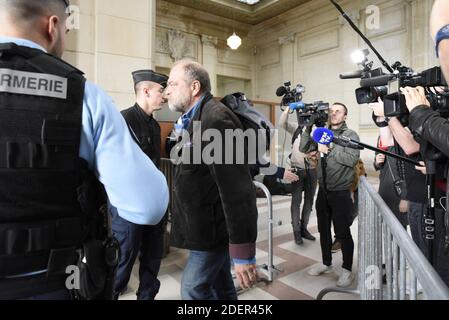 Patrick Balkanys Anwalt Eric Dupond-Moretti am 22. Oktober 2019 im Gerichtsgebäude in Paris, Frankreich. Foto von Patrice Pierrot/Avenir Pictures/ABACAPRESS.COM Stockfoto