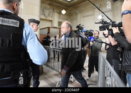 Patrick Balkanys Anwalt Eric Dupond-Moretti am 22. Oktober 2019 im Gerichtsgebäude in Paris, Frankreich. Foto von Patrice Pierrot/Avenir Pictures/ABACAPRESS.COM Stockfoto