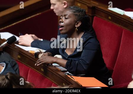 Der Abgeordnete Daniele Obono nimmt an einer Fragestunde an die Regierung in der französischen Nationalversammlung am 22. Oktober 2019 in Paris, Frankreich, Teil. Foto von David Niviere/ABACAPRESS.COM Stockfoto