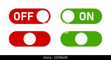 Symbol Für Ein-Aus-Schalter Eingestellt. Vektorbild. Stock Vektor