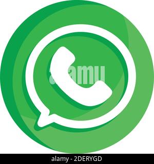 whatsapp Social Media Logo flaches Style Icon Stock Vektor