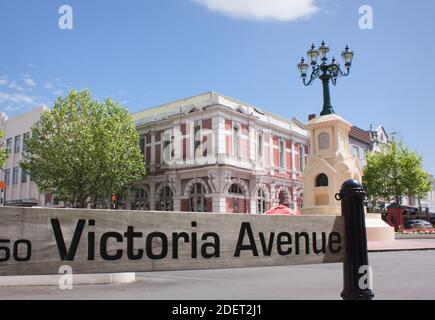 Wanganui, Neuseeland - 19. Oktober 2017: Watt Fountain auf der Victoria Avenue. Stockfoto