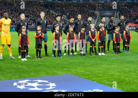 Ajax Team während Lille OSC gegen AFC Ajax Amsterdam Group H - UEFA Champions League im Stade Pierre Mauroy, Lille, Frankreich am 27. November 2019. Foto von Sylvain Lefevre/ABACAPRESS.COM Stockfoto