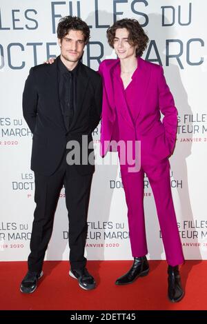 Louis Garrel, Timothee Chalamet besuchen die 'Little Women' 'Les Filles du Docteur March' Premiere im Cinema Gaumont Marignan in Paris, Frankreich am 12. Dezember 2019. Foto von Nasser Berzane/ABACAPRESS.COM Stockfoto