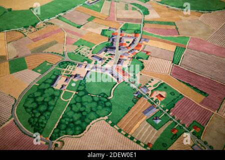 Ein Teppich in der Residenz des französischen Ministerpräsidenten, vor einem Treffen über eine Rentenreform in Paris am 18. Dezember 2019, am 14. Tag der landesweiten, sektorübergreifenden Streiks gegen die geplante Reform. Foto von Raphael Lafargue/ABACAPRESS.COM Stockfoto